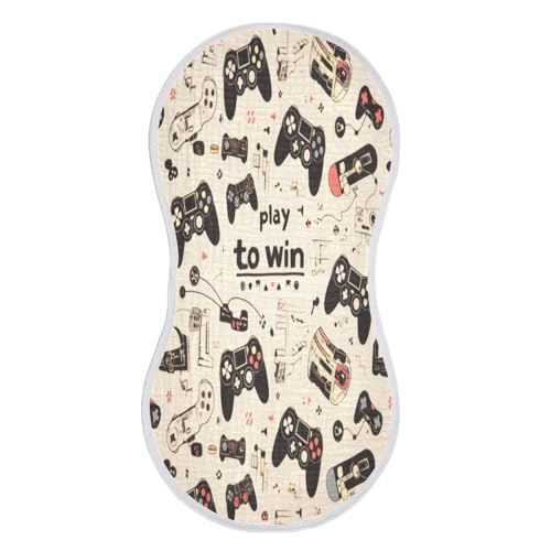 Kigai Gamepads Baby Burp Cloths Extra Soft and Absorbent Burping Rags Cotton Burping Clothes Baby Washcloths for Newborn Boys Girls - 1 Pack