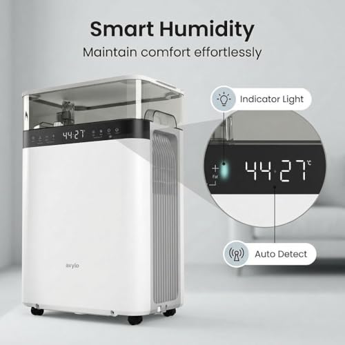 Image of avylo Dehumidifier for Basement, 90 Pint /Day Ultra Efficient Energy Star 2025, 4500 Sq.Ft Coverage, 2.11 Gallon Top Tank, Quiet Operation, Built-in Pump, Auto Defrost Dehumidifiers for Home, Black