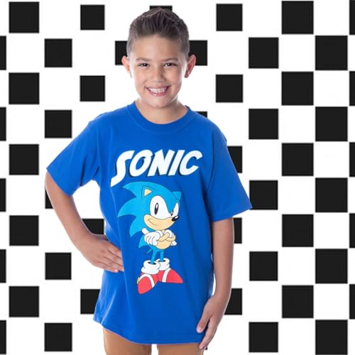 Sonic The Hedgehog Boy's Sonic Folded Arms Stance T-Shirt4