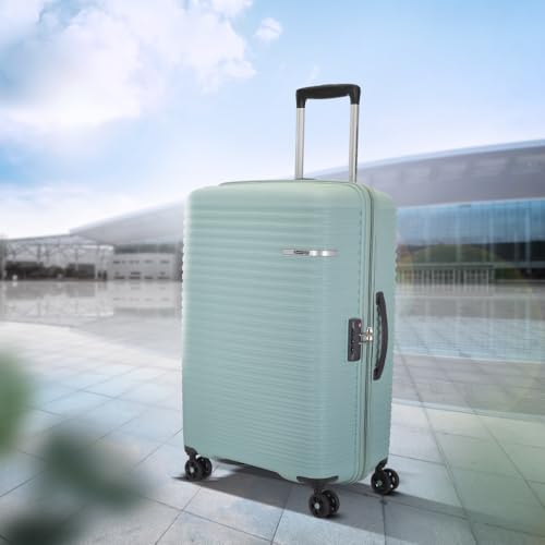 Image of American Tourister Liftoff+ | Large Size Check-in Trolley Bag (79 cm) for Travel | 360 8 Wheel Travel Luggage | Hard Case Polypropylene (PP) Suitcase | Mounted TSA Lock | Seafoam Blue