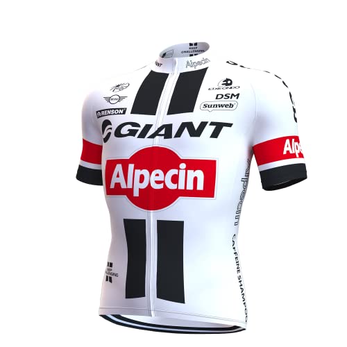LOGASMART Maillot Ciclismo Hombre Manga Corta Bicicleta Ropa Cremallera Total con Bolsillo, Maillot Bici Hombre MTB Verano Cover
