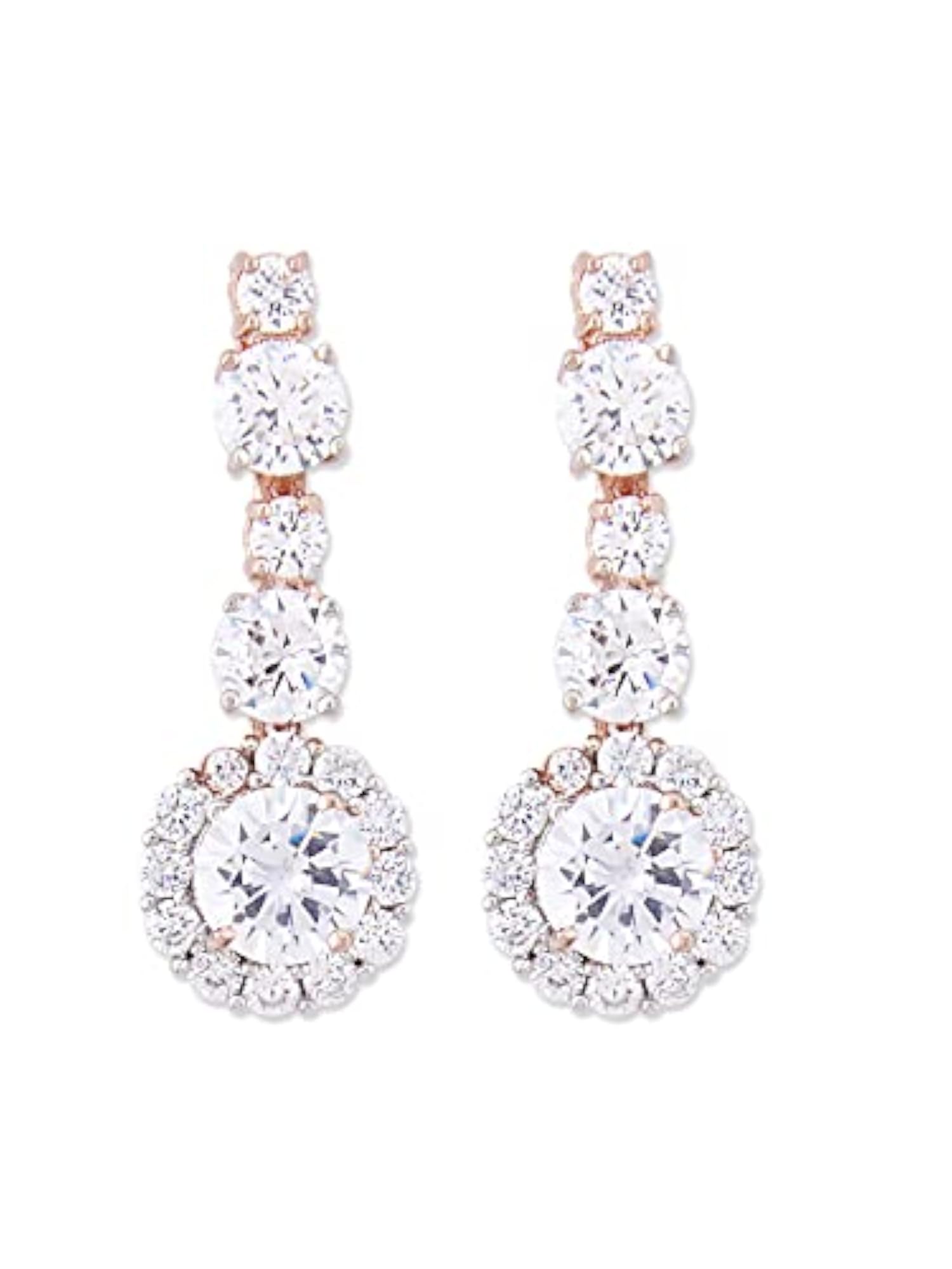 Women's Dazzling Cubic Zirconia Necklace & Earring Set