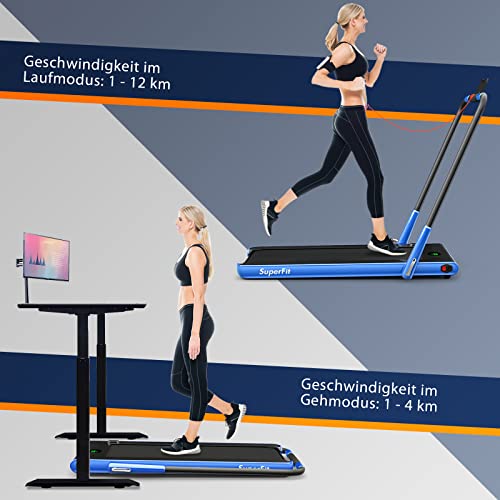 COSTWAY 2 in 1 Walking Pad & Laufband klappbar | App-kontrolliert | Bluetooth | LED Display | 1-12km/h | bis 120kg… – Bild 3