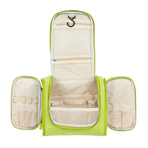 Colleer Multifunctional Large Waterproof Shower Wash Bag with Hook - Green