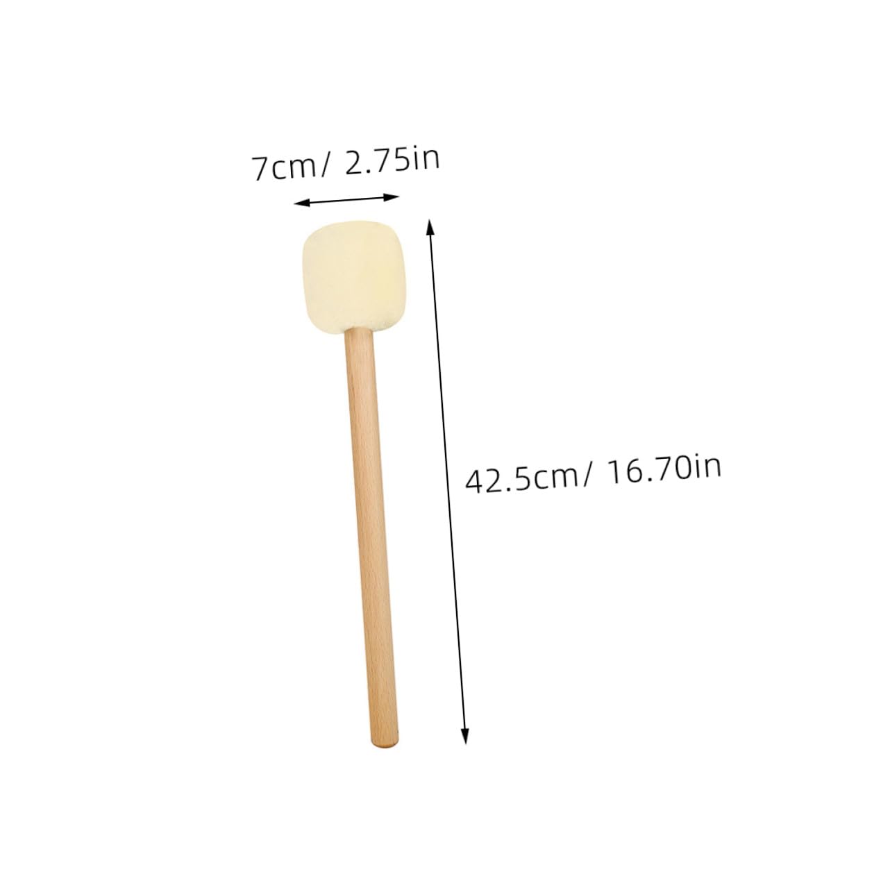 2 Stück Teiliges Bass Drum Mallet mit Buchenholzgriff Weichem Plüschkopf Langlebig und Elastisch Professionelle Percussion Sticks für Schlagzeug und Bassdrum Einfach zu Greifen