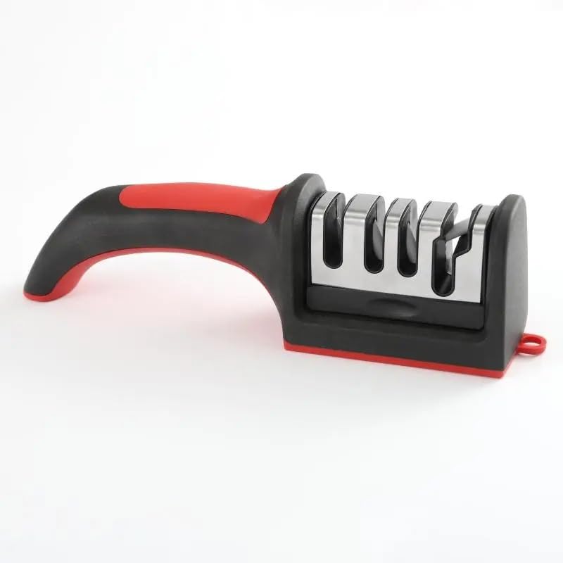 Stainless Steel Four Stage Kitchen Knife Sharpener Ergonomic Multi Function Tool For Home Use