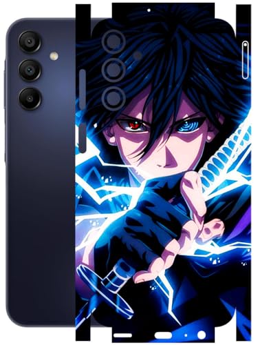 Image of AtOdds - Full Body Back Screen Guard Protector Film - Lamination Wrap Skin Sticker Compatible with Samsung Galaxy A15 (5G) | Scratchproof Matte Finish (Anime 42)