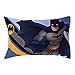 Warner Brothers Batman The Caped Crusader Blue, Gray, and Yellow Bat-Signal and Batmobile 2 Piece Toddler Sheet Set - Fitted Bottom Sheet and Reversible Pillowcase