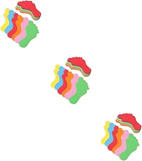 OSALADI 72 Pcs Tapetes De Desenho Animado Adesivos Coloridos Tapetes Removíveis Pés Adesivos Pegada Adesivos Mini Pegada Adesivos Para Chão Decalques De Pés Domésticos Decorar