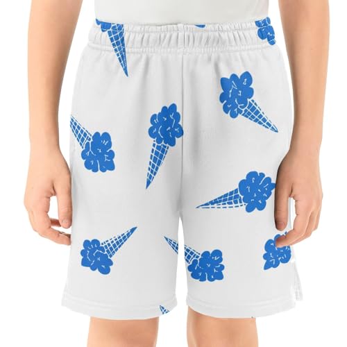 J JOYSAY Cartoon Icecream Cone Boys Athletic Shorts Kids Youth Casual Shotrs with Elastic Waistband Pockets2