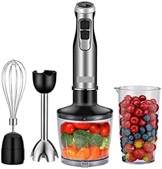 4 In 1 High Power 1200W Immersion Hand Stick Blender Mixer Includes Chopper And Smoothie Cup Stainless Steel Ice Blades (Size : KR, Color : 4 in 1)