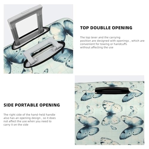 Luggage Cover Protector - Checkered Butterfly Print Suitcase Covers for Luggage Fit 22-24 Inch Suitcase4