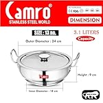 Camro-Kadhai-Induction-Bottom-Stainless-Steel-with-Lid