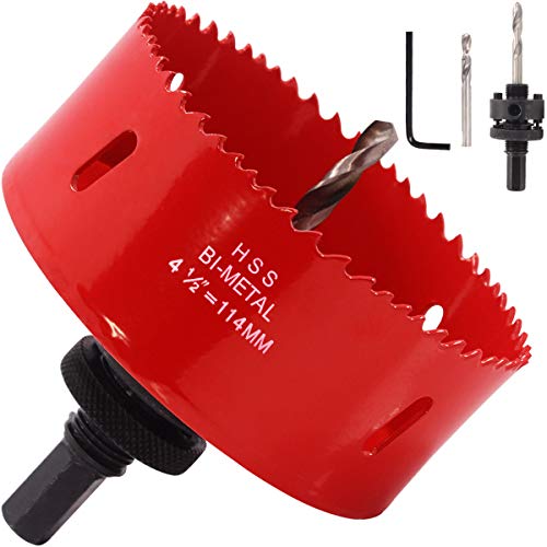 Scie-cloche bimétallique Koopi 114 mm pour perçage de bois et métaux fins