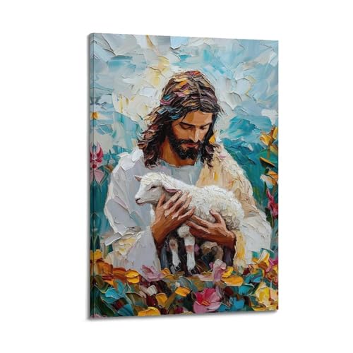 Poster sur toile homme barbu avec cadre pour habiller un mur vide