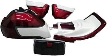 Amazon | エイプ50 外装セット 赤白2型CBX 風 赤黒 テールランプ Amazon | エイプ50 外装セット 赤白2型CBX 風 赤黒 テールランプ