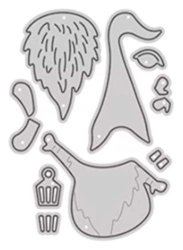KUKUUU Troqueles de corte para álbumes de recortes, troqueles de corte de acero al carbono con sombrero largo, diseño de Papá Noel, álbumes de recortes, álbumes de fotos, tarjetas de papel en relieve