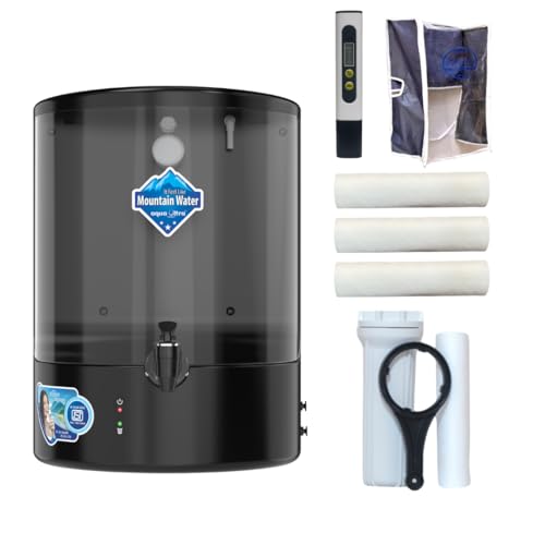 Image of Aquaultra Imperial 9L Water Purifier | TDS Meter, Cover & Yearly Replacement Filters | RO+UV+UF | B12-Mineral Water | 7 Stage | LED Alerts (Bundle : TDS + Spun Filters 3 Nos.)