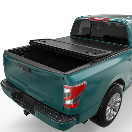 FRP Hard Tri-Fold Truck Bed Tonneau Cover Fit for Nissan Frontier 2005-2025(NO México) 5 ft Bed