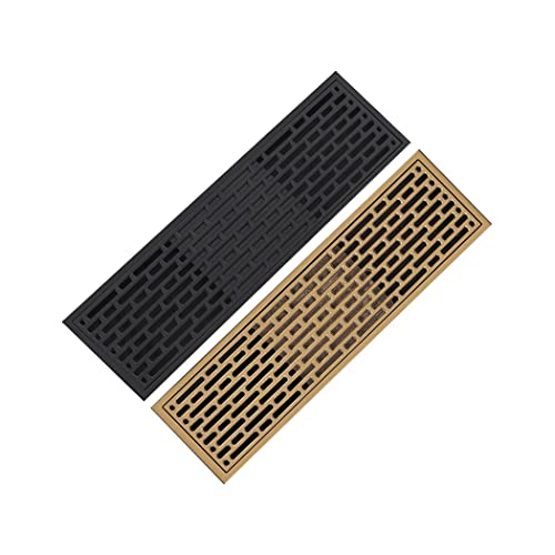 Caniveau de douche linéaire 28 cm en laiton massif rectangulaire