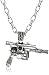 Star Wars by Han Cholo Unisex HC Blaster Silver Pendant Necklace, 30"