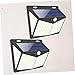 Homoyoyo 2pcs Solar Sensor Wall Light Outdoor Lighting Tool for Easy Installation Weather Energy-efficient Solar Power Lamp for Daily Use