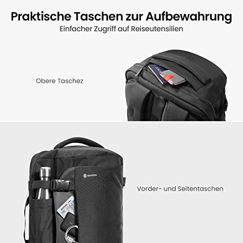 Handgepäck-Rucksack tomtoc 40L, TSA-freundlicher Reiserucksack