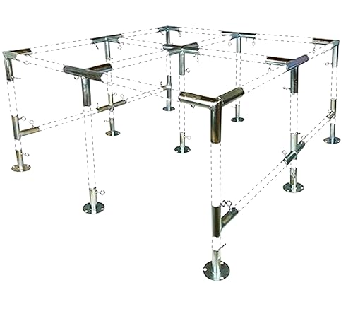 9-Leg Square Flat Top Convention Booth Canopy and Event Tent Fitting Set Outdoor/Indoor EMT Conduit Connectors (Choose Size) (Connects 3/4 Pipes)