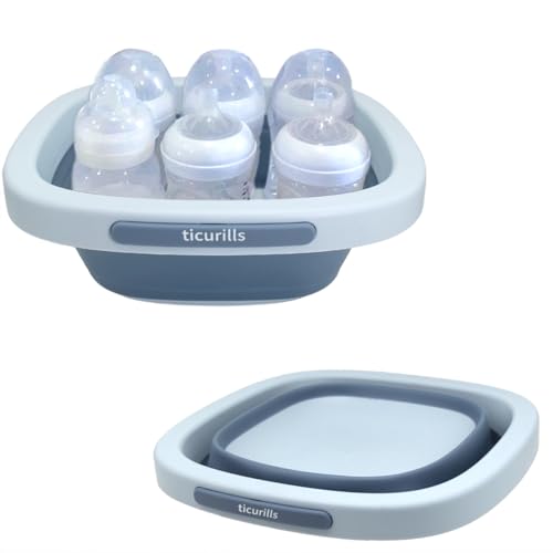 Image of Collapsible Baby Bottles Wash Basin, Ideal Gifts for Baby & Moms, Multi-Purpose Wash Basin for Babies Bottles and Breast Pump, Babies Essentials for Newborns Infant Travel, Trips, Camping
