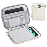 MoKo 7-8 Zoll Gepolsterte Tablet Hülle Schutztasche für iPad mini (A17 Pro) 8,3' 2024, iPad mini 6/5/4/3/2, 7' eReader, Tablet-Tasche mit Tragegriff, Beige