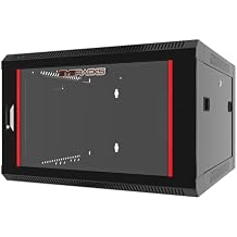 6U Wall Mount Home Lab Server Rack 19" Locking Network Cabinet, 18" Deep Empty Rack Enclosure for Routers, NAS, Switches and Home Network Equipment