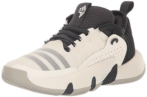 adidas Unisex Trae Unlimited Sneaker, Core Black/White/Linen Green, 6 US Men