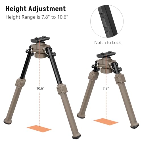 MidTen Bipod Compatible with M-Rail Bipod for Outdoors Flat Dark Earth - image 4