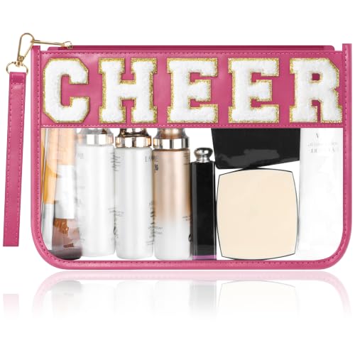 Cheer Chenille Letter Clear Makeup Bag