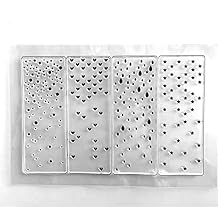 Craft 1pcs Heart Star dot Raindrop Background Clear Stamp for Card Making Decoration and Scrapbooking 11x15cm