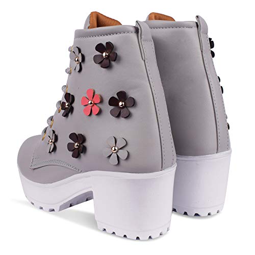 Image of KRAFTER Classic Black Boots for Women & Girls - Fashionable High Ankle Winter Shoes Soft Insole Lightweight & Durable - Casual Wear