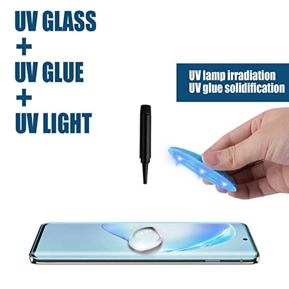 Image of Premium Tempered Glass Design for Vivo X70 Pro Plus Advanced Border Less Full Edge to Edge 3D Curved UV Screen Protector and Easy Installation Kit (Pack of 1)- By Blackwik