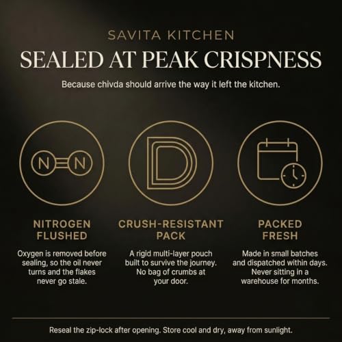 Image of Savita Kitchen Chura Chivda Namkeen 250g | Roasted Poha Chiwda Mixture with Peanuts, Curry Leaves & Green Chilli | Made in Mustard Oil | No Palm Oil, No Preservatives | Small Batch Tea Time Snack