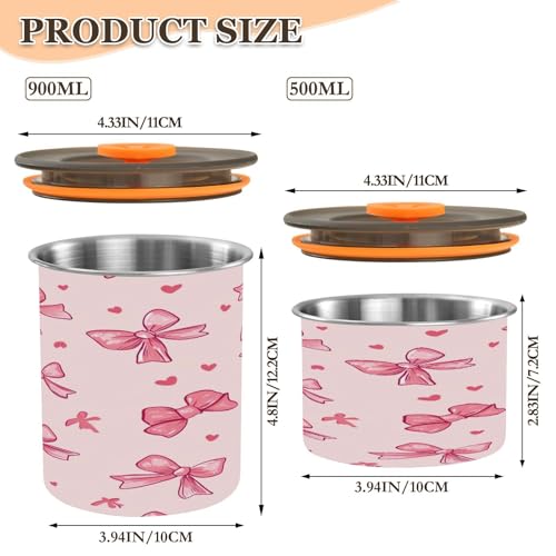 Envase Hermético para Café Qilmy Pink 17oz Acero miniatura 3
