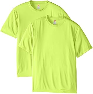 Hanes Men's Short Sleeve Cool DRI T-Shirt UPF 50+, Safety Green, X-Large