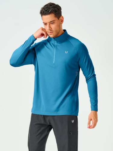 Image of NORTHYARD Men's Quarter Zip Pullover Athletic Running Shirt Long Sleeve