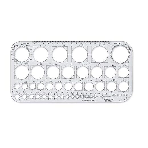 Staedtler 576 01 F - Plantilla de círculos, transparente