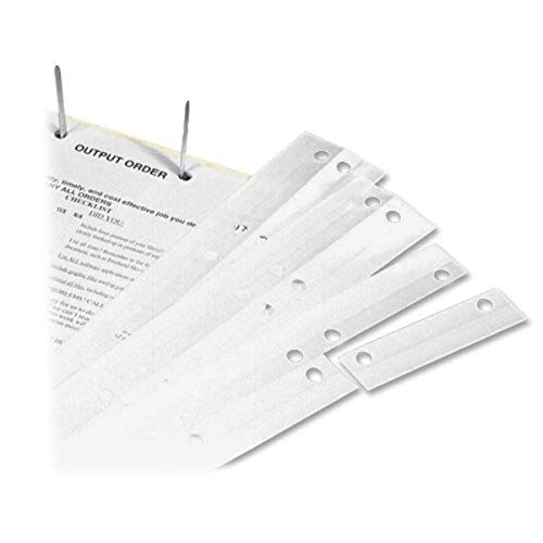 Bandes adhésives perforées 3-1/2x5/8 pouces transparentes pour classeur, lot de 500