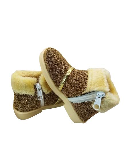 Baby Walk Girl Boat Zip & Hair Shoes Age from 3 Month to 5 Year, Special & Comfort Zip Hairy Shoes for Baby Girls Angels Shoes Gold 18 Months Design 2 (B0C14L3DLX) Amazon Price History, Amazon Price Tracker