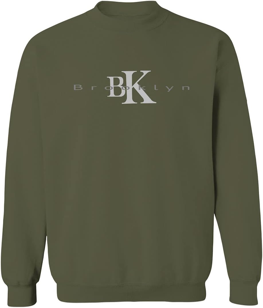 0407. Street Wear BK Brooklyn NY NYC New York Fonts Men's Crewneck Sweatshirt