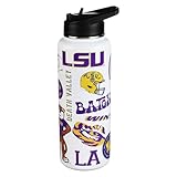 The Memory Company Officially Licensed 34oz Team Spirit Water Bottle, Louisiana State University