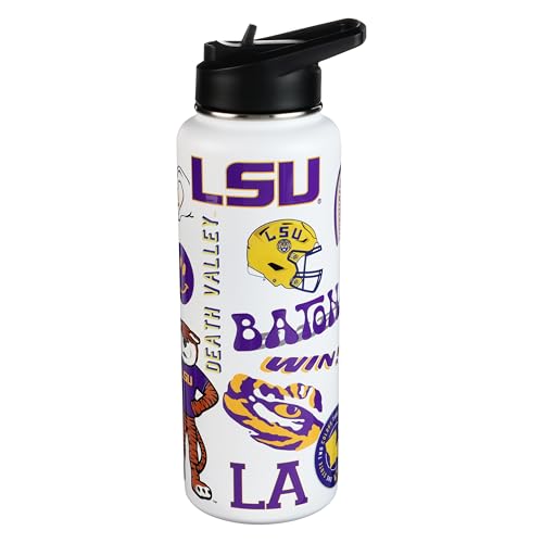 The Memory Company Officially Licensed 34oz Team Spirit Water Bottle Louisiana State University