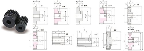 KHK SS1-32A, Module 1, 32 Tooth, Carbon Steel Spur Gears