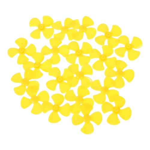 Mipcase Mini Hélices de 40 MM Orificio de 15 MM Aspas de Cuatro Palas en Color Amarillo Accesorio para Maquetas de Aviones y Proyectos Tecnológicos Pack de 20 Unidades para Modelismo