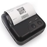  Eachbid Impresora térmica portátil de Recibos, 80 mm Papel, Impresora códigos de tiques, BT Soporte inalámbrico, USB Bill Ticket POS, Cajón de Efectivo Restaurante Impresión al por Menor